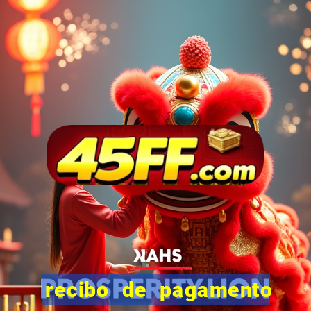 recibo de pagamento simples word